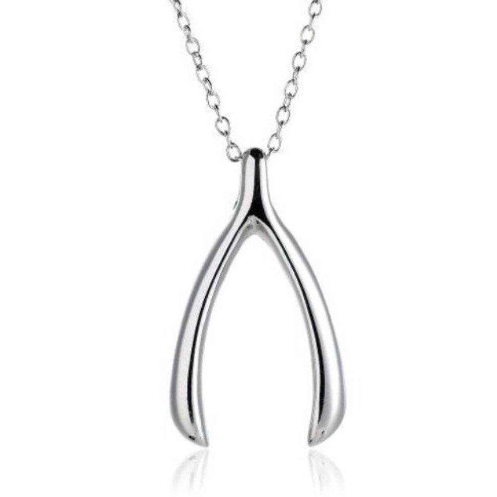 Wishbone necklace - silver
